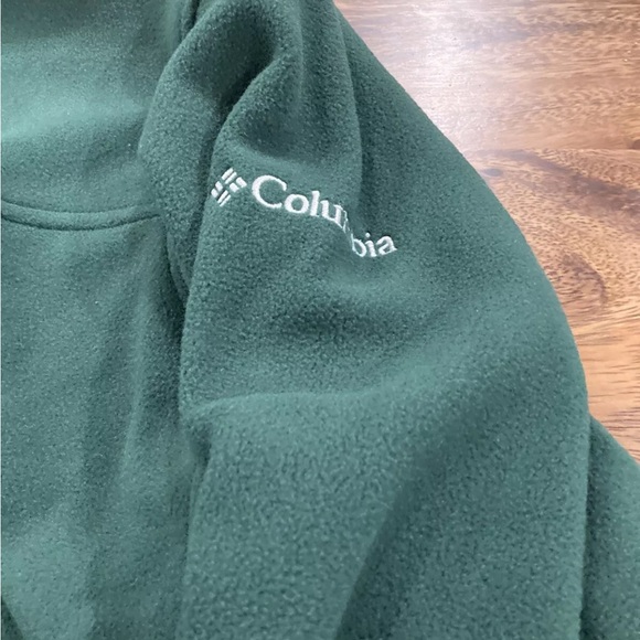 MENS Columbia FLANKER MICHIGAN STATE SPARTAN FULL ZIP FLEECE JACKET  GREEN NWT - Picture 4 of 4